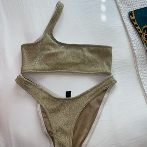 Triangl Gold Sparkle Bikini